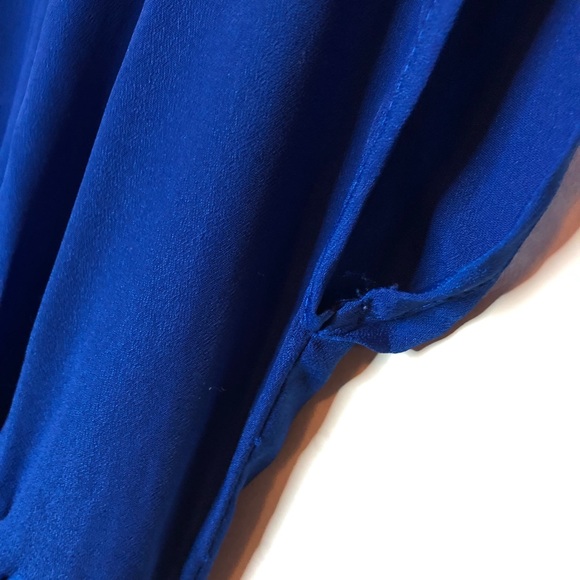 Blue ruched waistline dress | size S - Picture 3 of 8